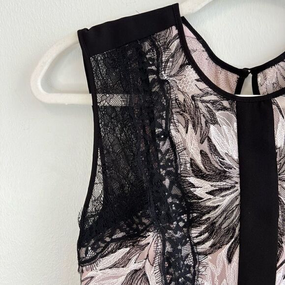 Bcbg Max Azria Shawna Sleeveless Lace Applique Mini Dress Women’s Size 0 Elegant - Picture 5 of 15